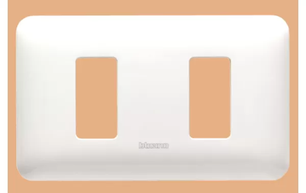 Placa 2 Modulo Nea Abs Blanca Bticino Ref M903m2bn