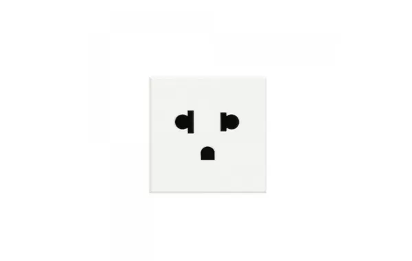 Toma De Corriente Std.euroamericano 2 Mod - Blanca Bticino Ref Hd4126s