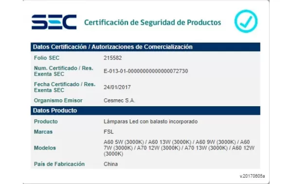 Ampolleta Led 12w E-27 Luz Calida