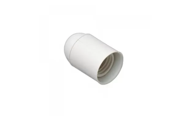 Portalampara Con Borne Cable De Conexion Rosca E-27 Blanco- Castillo