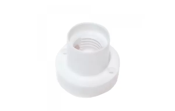 Base Recta C/bornes Conex E-27 Blanca