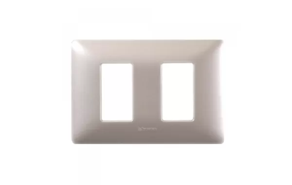 Placa Matix Plata 2 Modulos Bticino Ref Am503m2sl