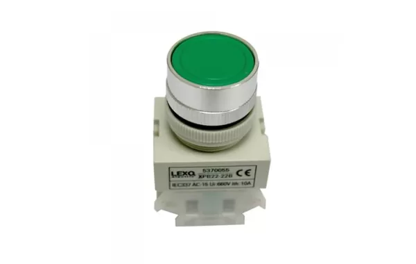 Pulsador Partida Verde 22mm Lexo