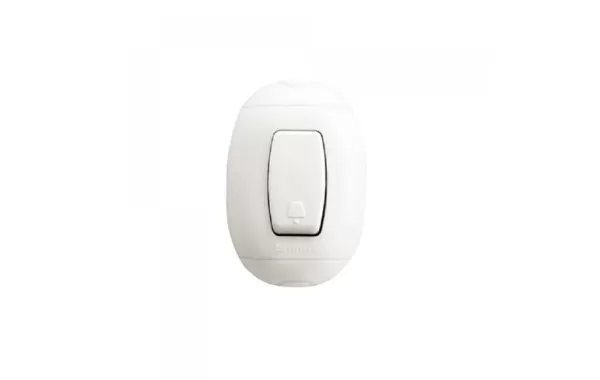 Interruptor Pulsador 250v 10a Oval Blanco Bticino Ref P59b