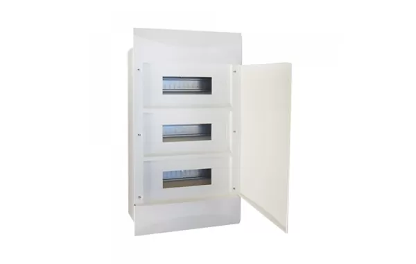 Tablero Plastico Embutido 36 Circuitos Tapa Blanca