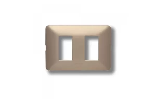 Placa 2 Modulos Chanpagne Bticino Ref Am503m2ch