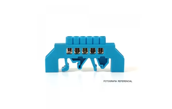 Barra Conexã­on Riel Din Aislada Azul 6x16mm