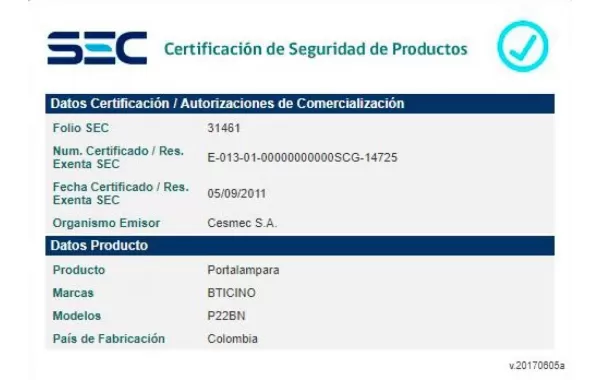 Plafon E-27 Blanco Bticino P22bn