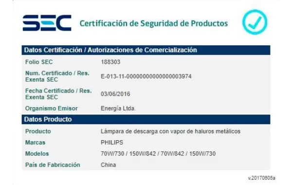 Ampolleta Haluro Metal Doble Contactos 150w Luz Fria 842 Mhn-td Philips