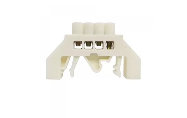 Barra Conexion Riel Din Aislada Blanca 4x16mm-mgc