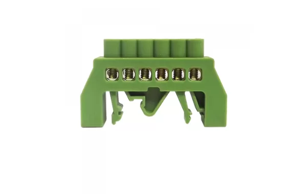 Barra Conexion Riel Din Aislada Verde 4x16mm