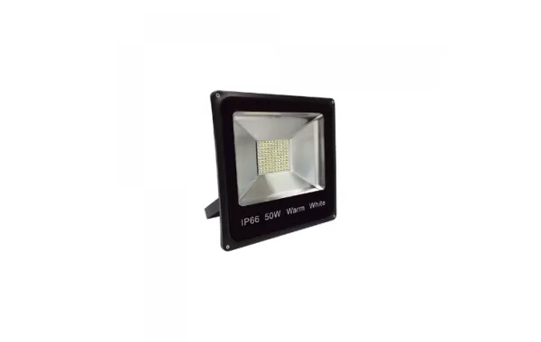 Foco Reflector Led Slim 50w Negro Luz Calida Multichip-jie