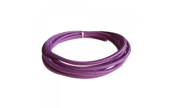 Cable Textil Forrado Color Morado