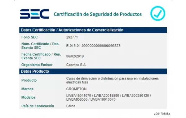Caja Estanca 300x250x120mm C/12 Conos-crompton