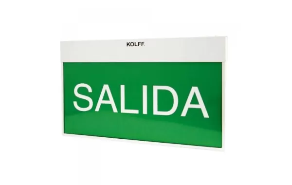 Señaletica Salida Emergencia De Led Autonoma Una Cara Bigled Kolff