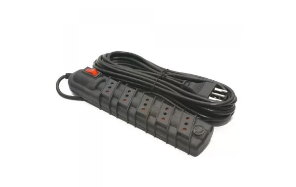 Alargador 5pt 10a 5 Mt Negro Rittig
