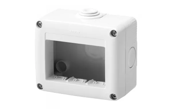 Caja Estanca Sobrepuesta 3 Modulo Ip40 Libre Halogeno Gewiss Ref Gw27003