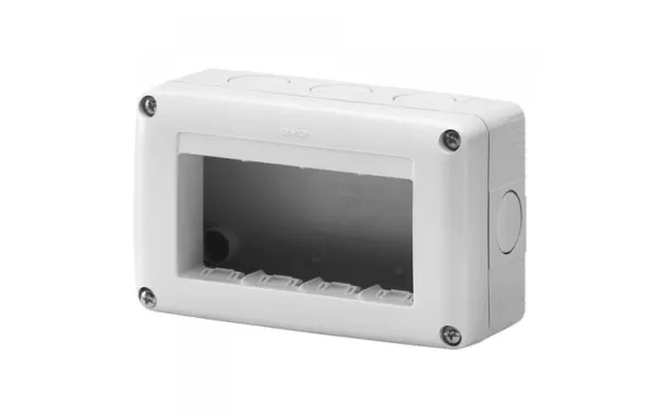 Caja Estanca Sobrepuesta 4 Modulo Ip40 Libre Halogeno Gewiss Ref Gw27004