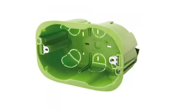 Caja Plastica Rectangular Tabique Libre Halogeno Verde Gewiss Ref Gw24403pm