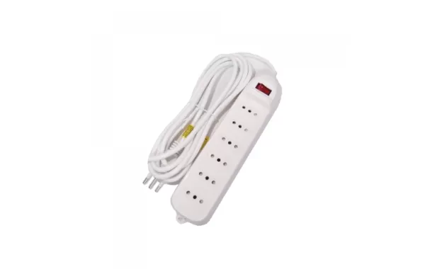 Alargador Multiple 6 Tomas 3mts Negro