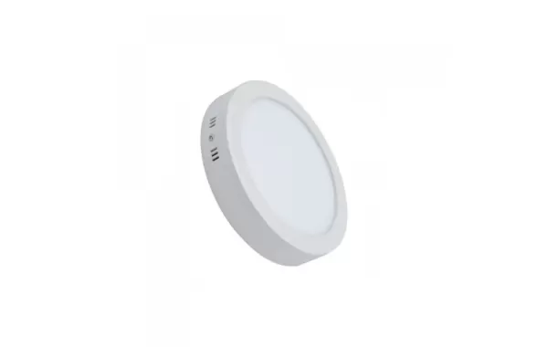 Panel Sobrepuesto Led Redondo 18w Blanco Empavonado Luz Fria