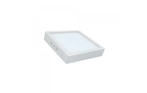 Panel Sobrepuesto Led Cuadrado 12w Blanco Empavonado Luz Neutra