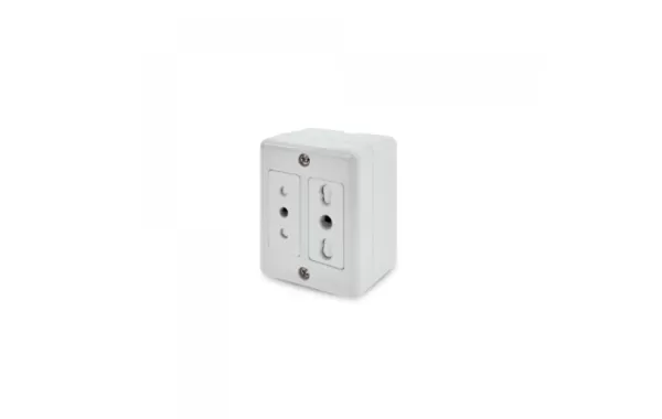 Enchufe Doble Sobrepuesto 10a Blanco Lexo