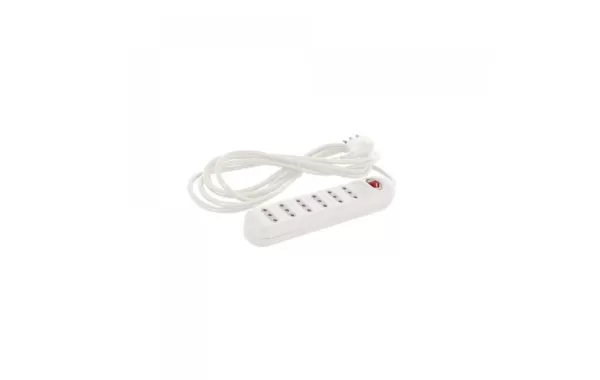 Alargador Multiple 6 Pos 5 Mts C/interruptor Blanco