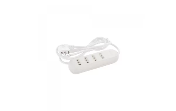 Alargador Multiple 4 Pos Blanco 3 Mts