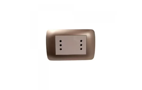 Enchufe Doble Duplex 10a 250v Titanio Beige Lexo