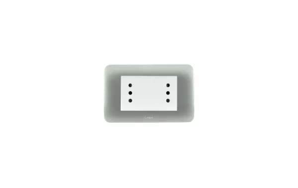 Enchufe Dobre Duplex 10a 250v Plata-blanco Lexo