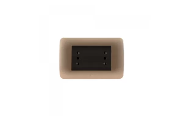 Enchufe Doble Duplex 10a 250v Titanio-cafe Lexo