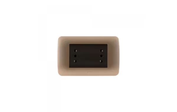 Enchufe Triple 10a 250v Cafe Titanio Lexo