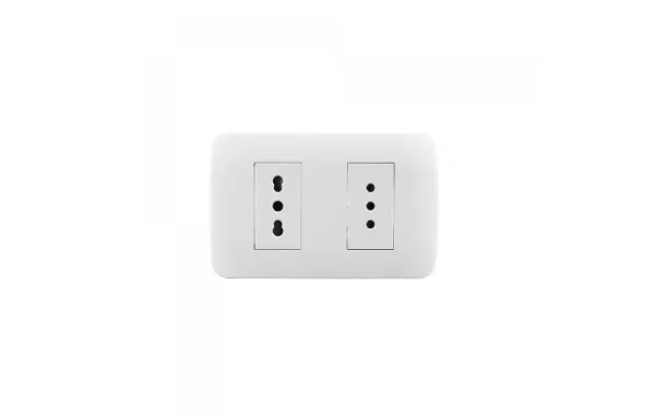 Enchufe Doble 10/16a 250v Blanco Lexo