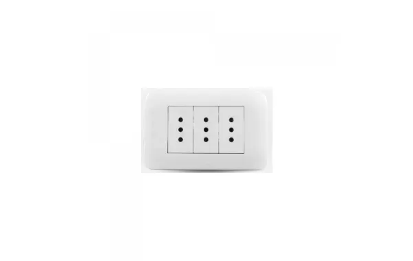 Enchufe Triple 10a 250v Blanco Lexo