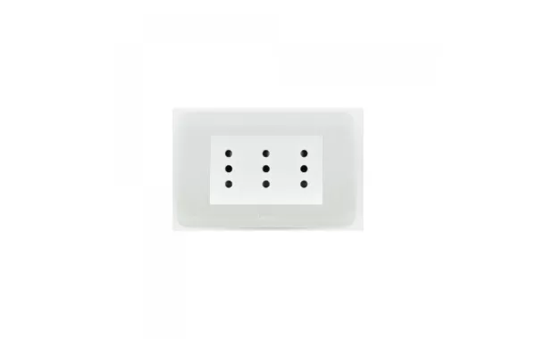 Enchufe Triple 10a Triplex 250v Blanco Lexo