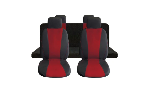 Cubreasiento De Poliester Negro Rojo Cubreasiento De Poliester Negro Rojo
