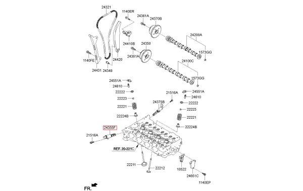 Valvula Vvti Para KIA SPORTAGE 2011-2014 2.4 G4KD Valvula Vvti Para KIA SPORTAGE 2011-2014 2.4 G4KD