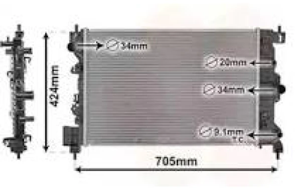 Radiador De Agua Para CHEVROLET TRACKER