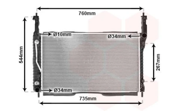 Radiador De Agua Para CHEVROLET CAPTIVA
