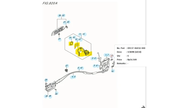 Cilindro puerta izquierda para suzuki jimny 2022 2023 1.5 Cilindro puerta izquierda para suzuki jimny 2022 2023 1.5