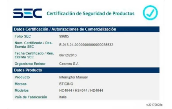 Pulsador 2p Na 10a 250v - Claro Bticino Ref Hc4044