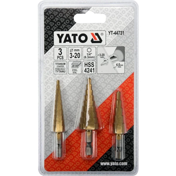 SET BROCAS ESCALONADAS YATO-44731 (3 PIEZAS)