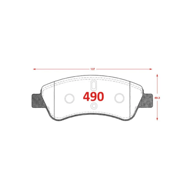 PASTILLA DE FRENO 0490 - GTX