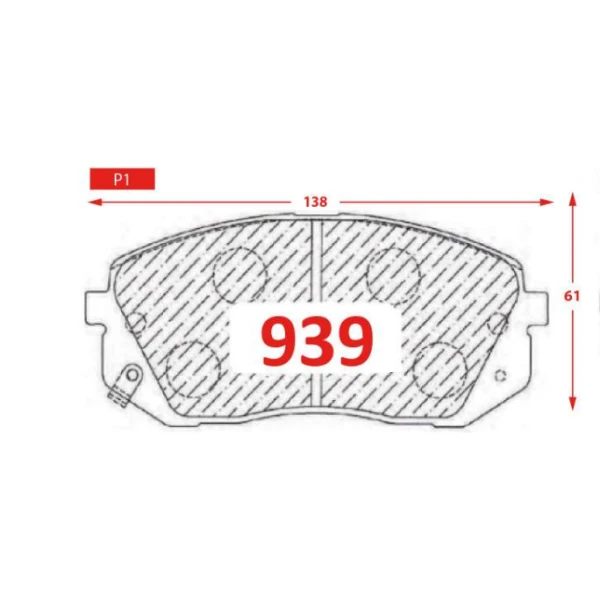 PASTILLA DE FRENO 0939 - GTX GOLD CERAMIC