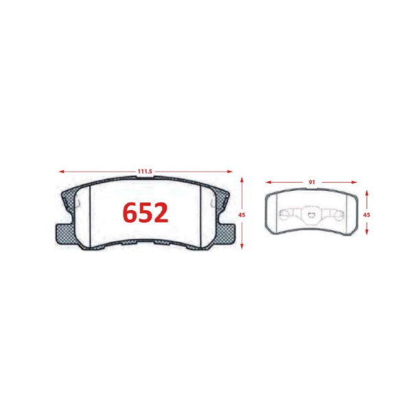 Pastilla Freno 0652 - Gtx