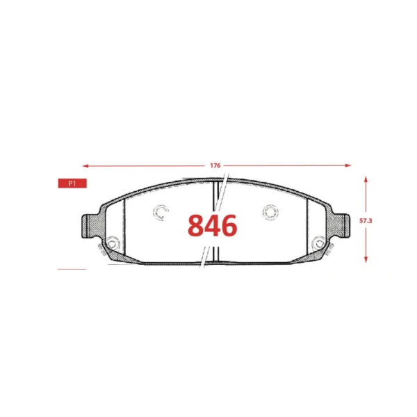 PASTILLA DE FRENO 0846 - GTX