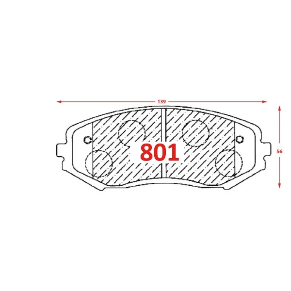 PASTILLA DE FRENO 0801 - GTX