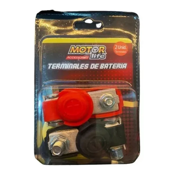 Terminal De Bateria Con Proteccion (borne) 2 Unidades Motorlife