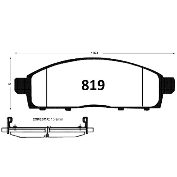 PASTILLA DE FRENO P816 - HI-Q